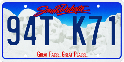 SD license plate 94TK71