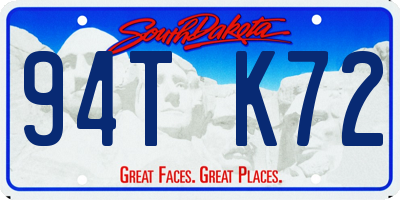 SD license plate 94TK72