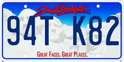 SD license plate 94TK82