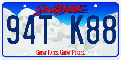 SD license plate 94TK88