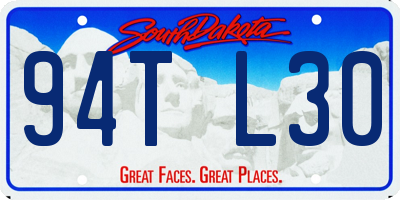 SD license plate 94TL30