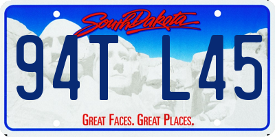 SD license plate 94TL45