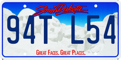 SD license plate 94TL54