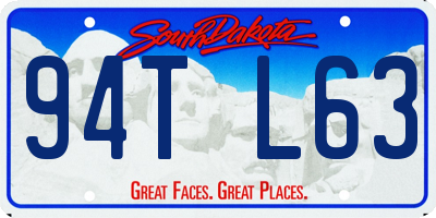 SD license plate 94TL63