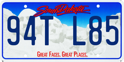 SD license plate 94TL85