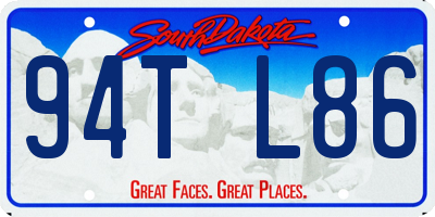 SD license plate 94TL86