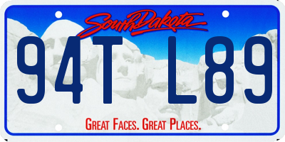 SD license plate 94TL89
