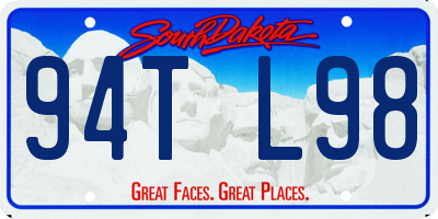 SD license plate 94TL98