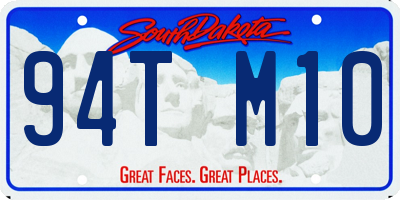 SD license plate 94TM10