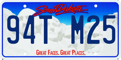 SD license plate 94TM25