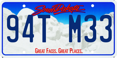 SD license plate 94TM33