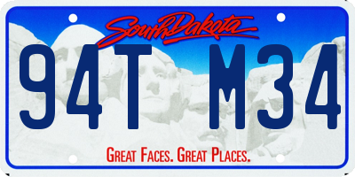 SD license plate 94TM34