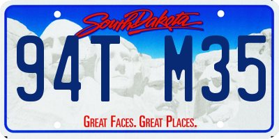 SD license plate 94TM35