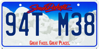 SD license plate 94TM38