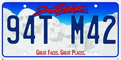 SD license plate 94TM42