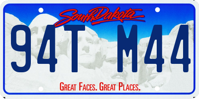 SD license plate 94TM44