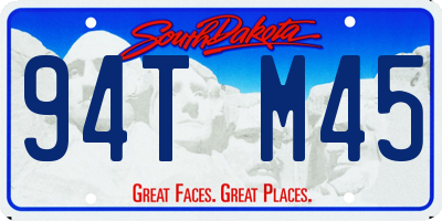 SD license plate 94TM45