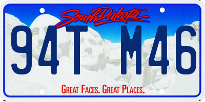 SD license plate 94TM46