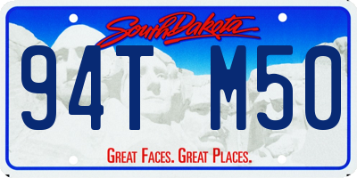 SD license plate 94TM50