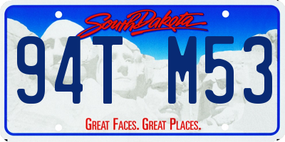 SD license plate 94TM53