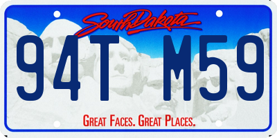 SD license plate 94TM59