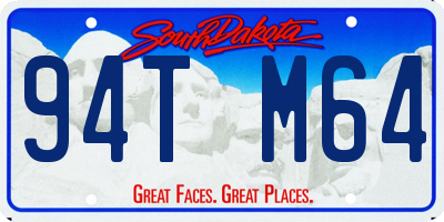 SD license plate 94TM64