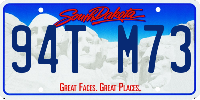 SD license plate 94TM73