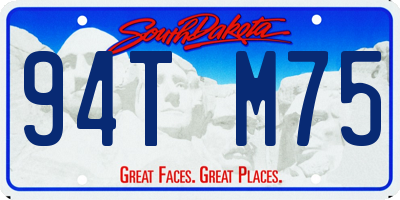 SD license plate 94TM75