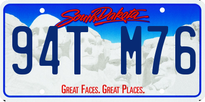 SD license plate 94TM76