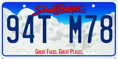 SD license plate 94TM78