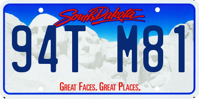 SD license plate 94TM81