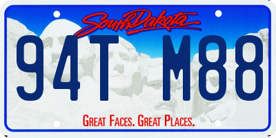 SD license plate 94TM88