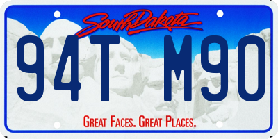 SD license plate 94TM90