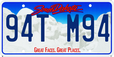 SD license plate 94TM94