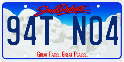 SD license plate 94TN04