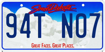 SD license plate 94TN07