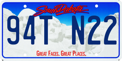 SD license plate 94TN22