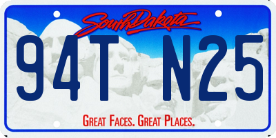 SD license plate 94TN25