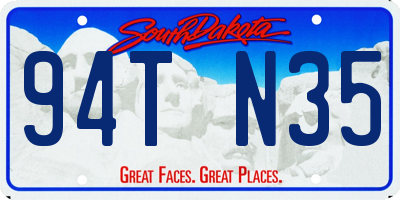 SD license plate 94TN35