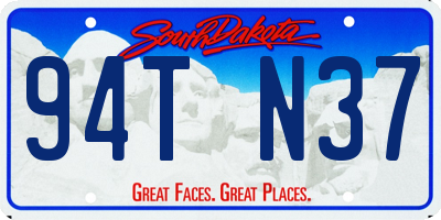SD license plate 94TN37