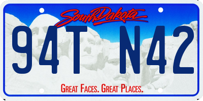 SD license plate 94TN42