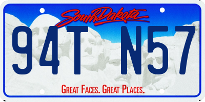 SD license plate 94TN57
