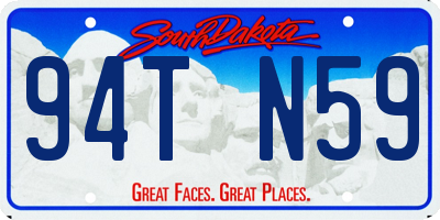 SD license plate 94TN59