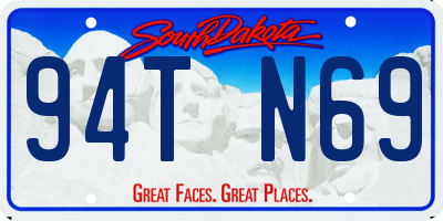 SD license plate 94TN69