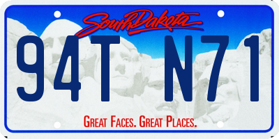 SD license plate 94TN71