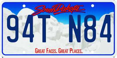 SD license plate 94TN84