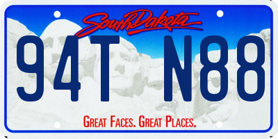 SD license plate 94TN88