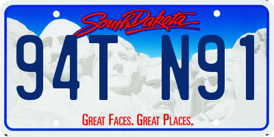 SD license plate 94TN91
