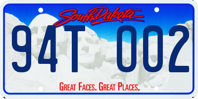 SD license plate 94TO02
