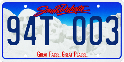 SD license plate 94TO03